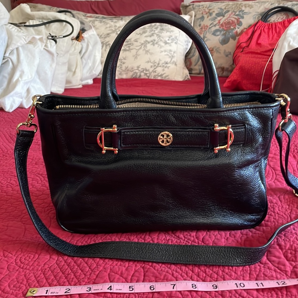 Black leather Tory Burch Cross body